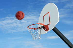 basketball shot - basketball net