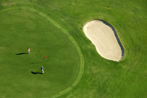 golf fairway - aerial view