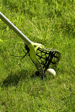 lacrosse equipment - lacrosse stick and ball